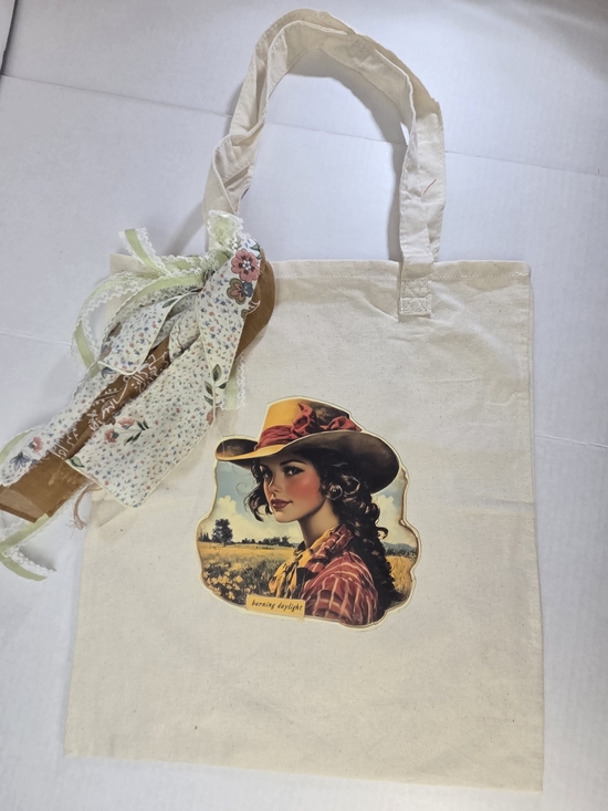 Hand Crafted Handbags - "Burning Daylight" Floral & Lace Tote